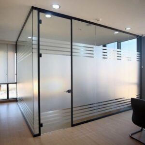 frosted glass partition for office